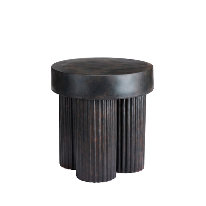 The Gear side table from Norr11, H 48 x Ø 45 cm, black