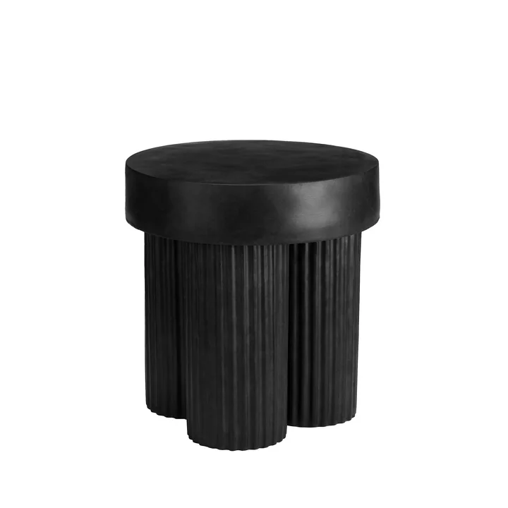 The Gear side table from Norr11, H 48 x Ø 45 cm, black