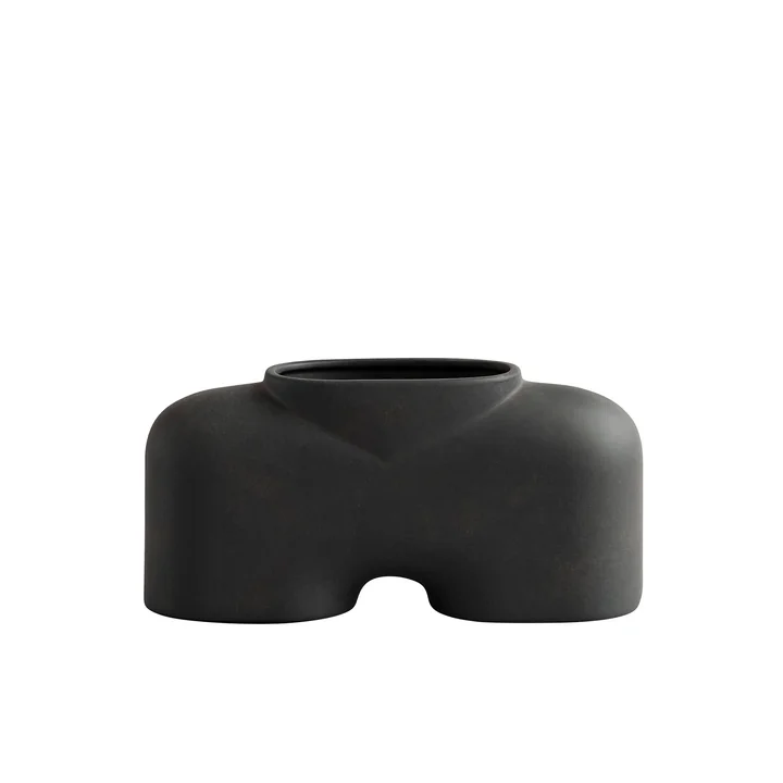 Cobra Vase Fat Medio from 101 Copenhagen in the color coffee