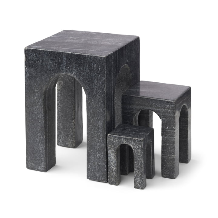 Arkis Bookend from Gejst in black (set of 3)