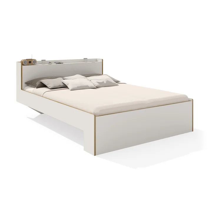 Nook Double bed from Müller Small Living in white