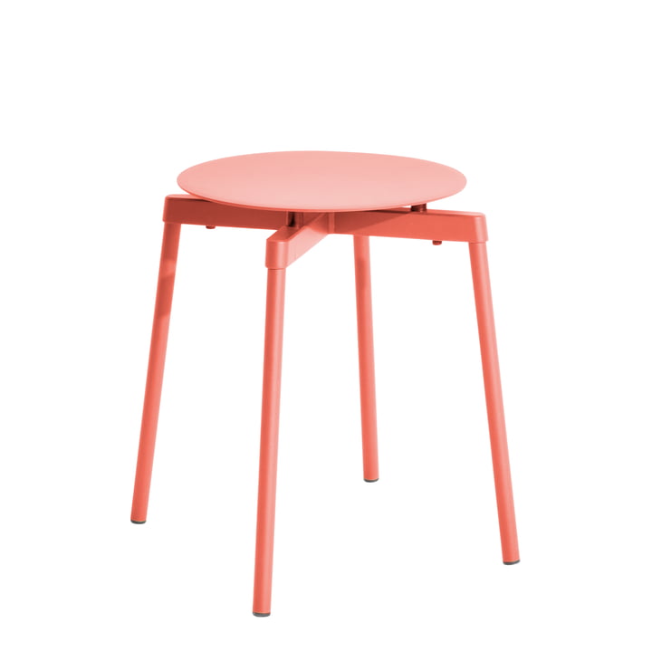 Fromme Stool Outdoor from Petite Friture in coral