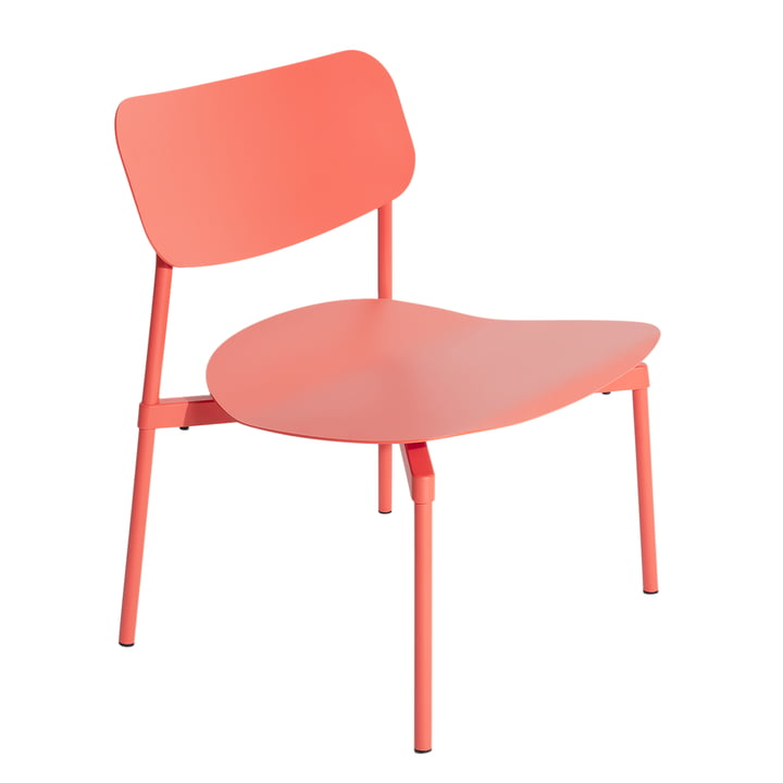 Fromme Lounge Chair Outdoor from Petite Friture in coral
