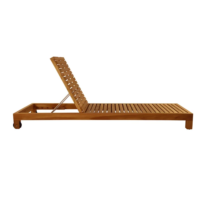 Korfu Sun lounger made of solid teak from Jan Kurtz in nature