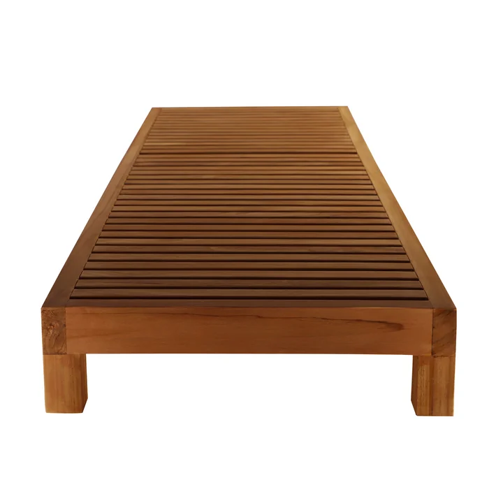 Korfu Sun lounger made of solid teak from Jan Kurtz in nature