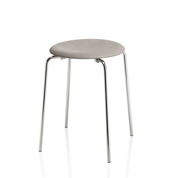 The Dot Stool from Fritz Hansen , lava grey / chrome