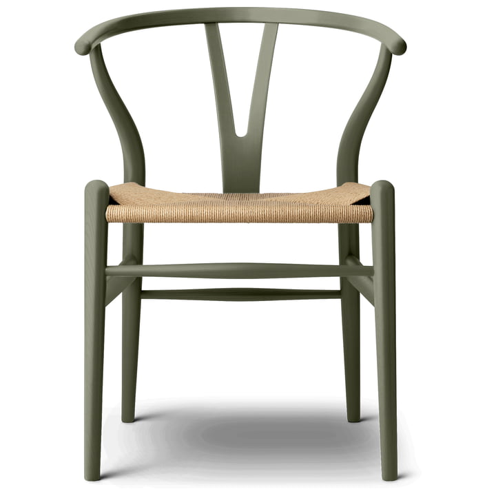 The CH24 Wishbone Chair from Carl Hansen , seaweed / natural wicker (limited edition)