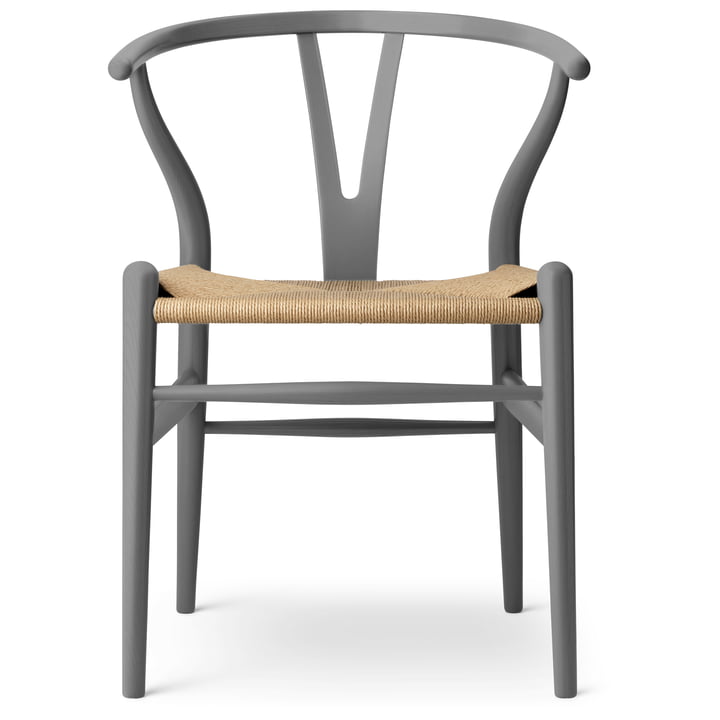 The CH24 Wishbone Chair from Carl Hansen , slate / natural wicker (limited edition)