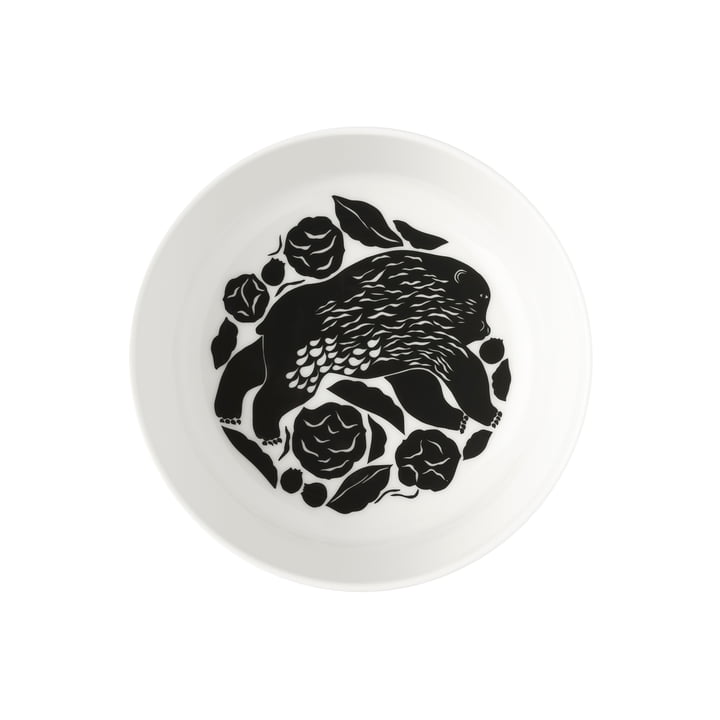 The Karhuemo Bowl from Marimekko , 400 ml, white / dark green (Autumn 2021)
