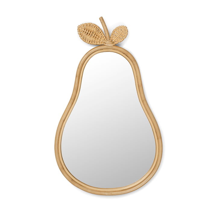 Pear children's mirror 37 x 62 cm by ferm Living in natural
