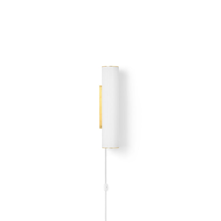 Vuelta Wall lamp H 40 cm by ferm Living in white / brass