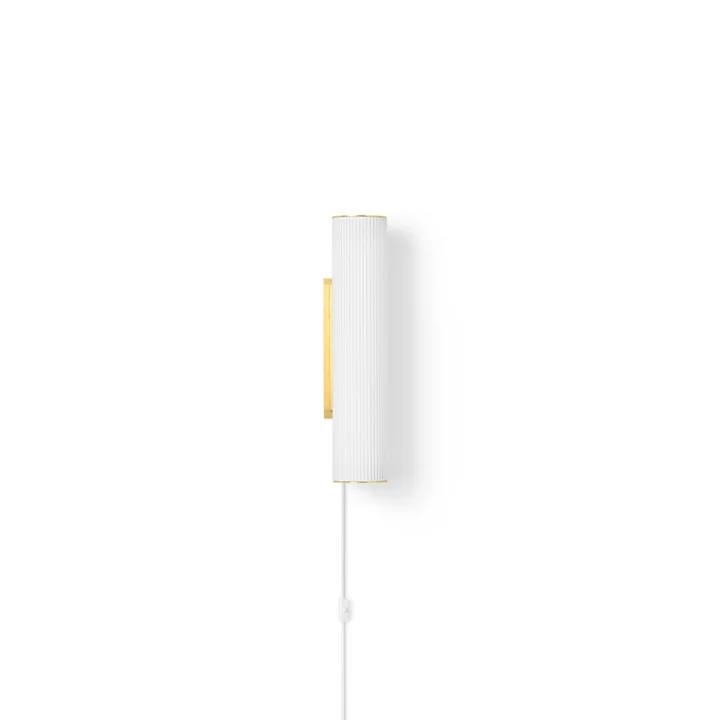 Vuelta Wall lamp H 40 cm by Ferm Living in white / brass