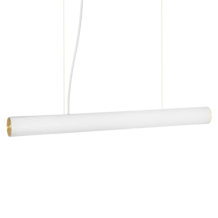 Vuelta Pendant lamp L 100 cm by ferm Living in white / brass