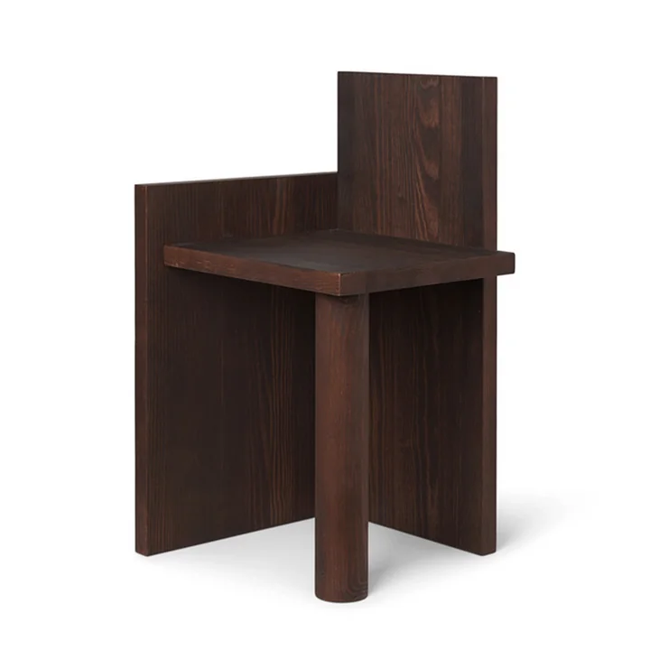 Uta Side table 40 x 39 cm by Ferm Living in pine dark oiled