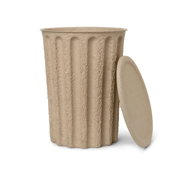 Paper Pulp Paper bucket by Ferm Living in grey-brown