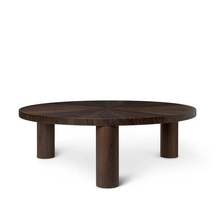 Post Coffee side table Ø 100 cm by Ferm Living in smoked oak