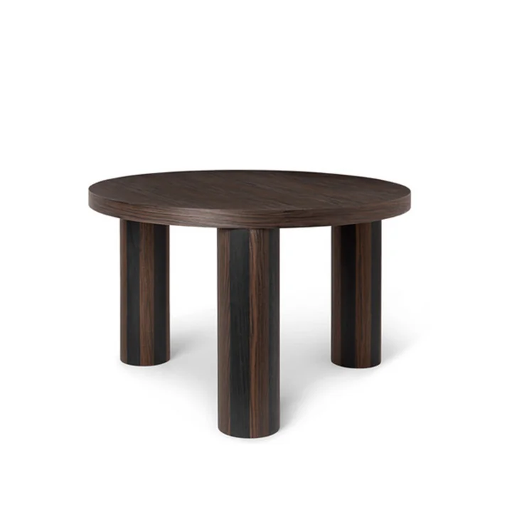 Post Coffee side table Ø 65 cm by Ferm Living in smoked oak / black