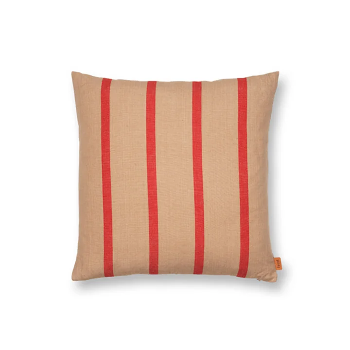 Grand cushion 50 x 50 cm by Ferm Living in camel / red