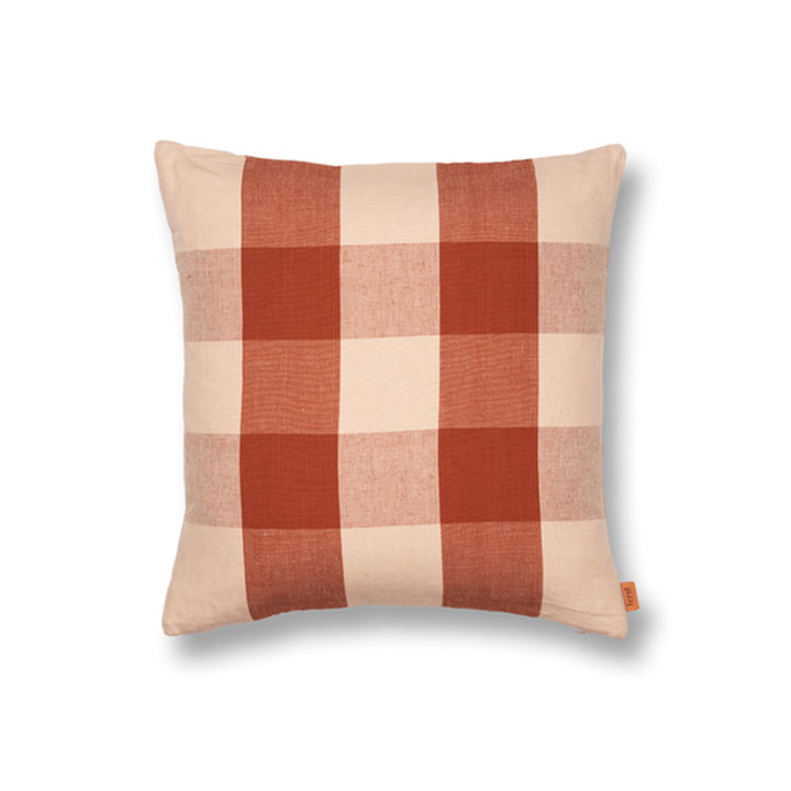 Grand cushion 50 x 50 cm by ferm Living in pink / rust red