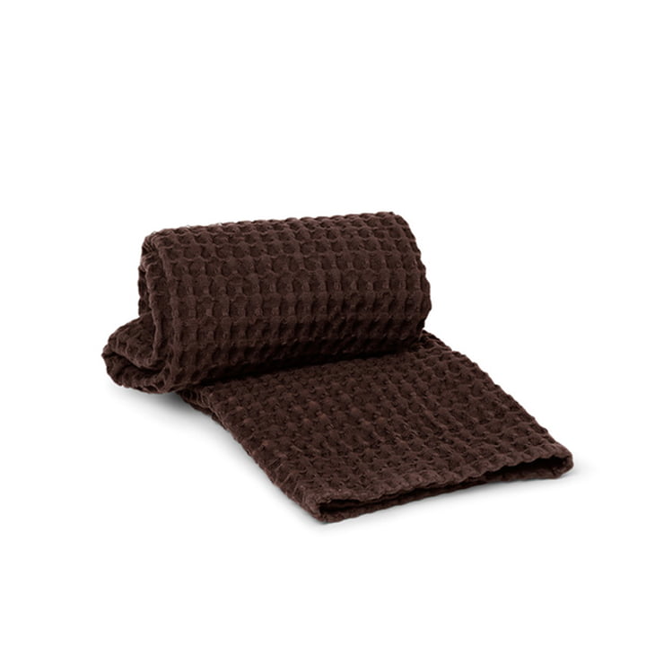 Organic Towel 50 x 100 cm by ferm Living in chocolate