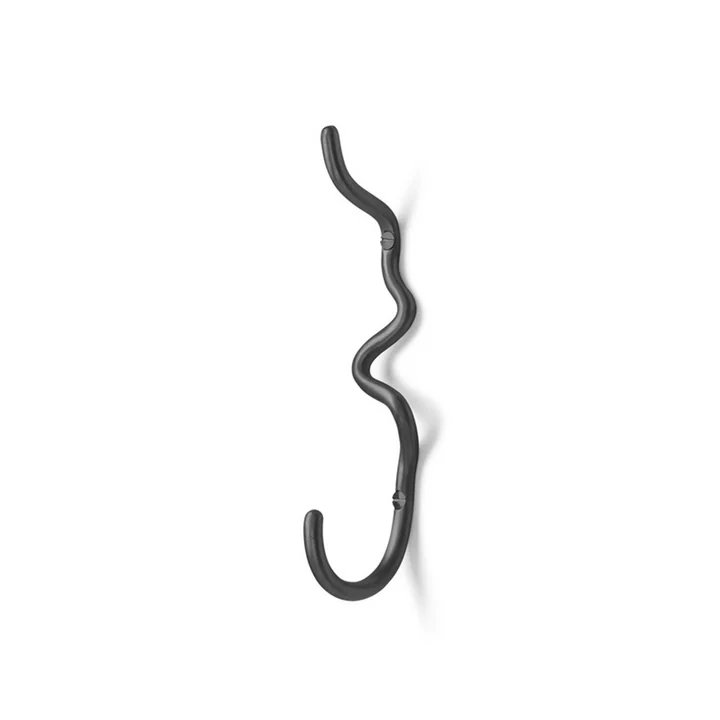 Curvature Wall hooks single by Ferm Living in black