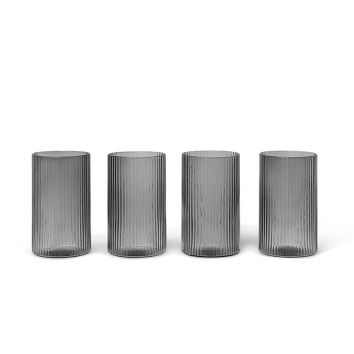 Ripple Verrines from Ferm Living in smoked gray (set of 4)