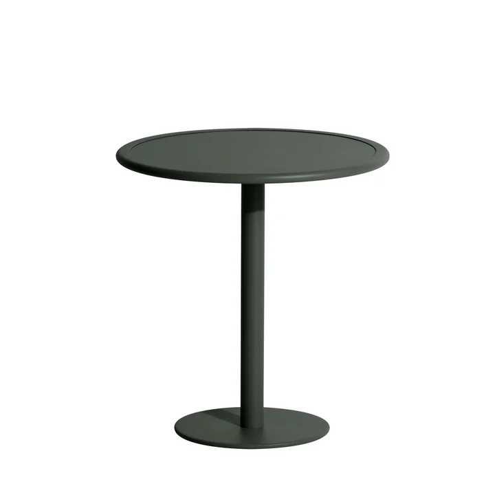 The Week-End bistro table Outdoor from Petite Friture , Ø 70 cm, glass green