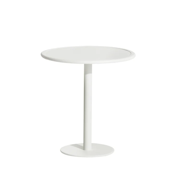 The Week-End bistro table Outdoor from Petite Friture , Ø 70 cm, white