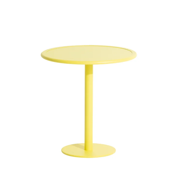 The Week-End bistro table Outdoor from Petite Friture , Ø 70 cm, yellow