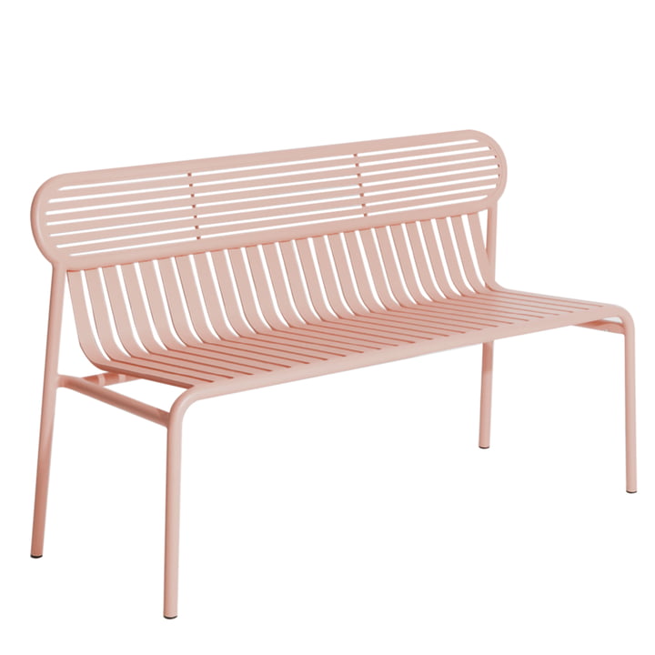 The Week-End Outdoor bench from Petite Friture , blush