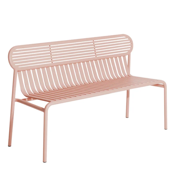 The Week-End Outdoor bench from Petite Friture , blush