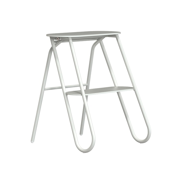 The Bukto folding step stool from Frost , small, H 46 cm, white