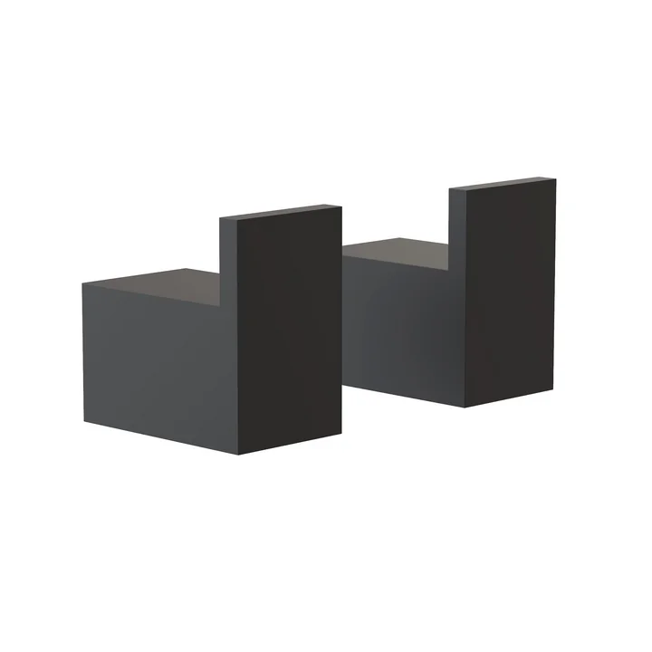 The Quadra Wall hooks 8L from Frost , black (set of 2)