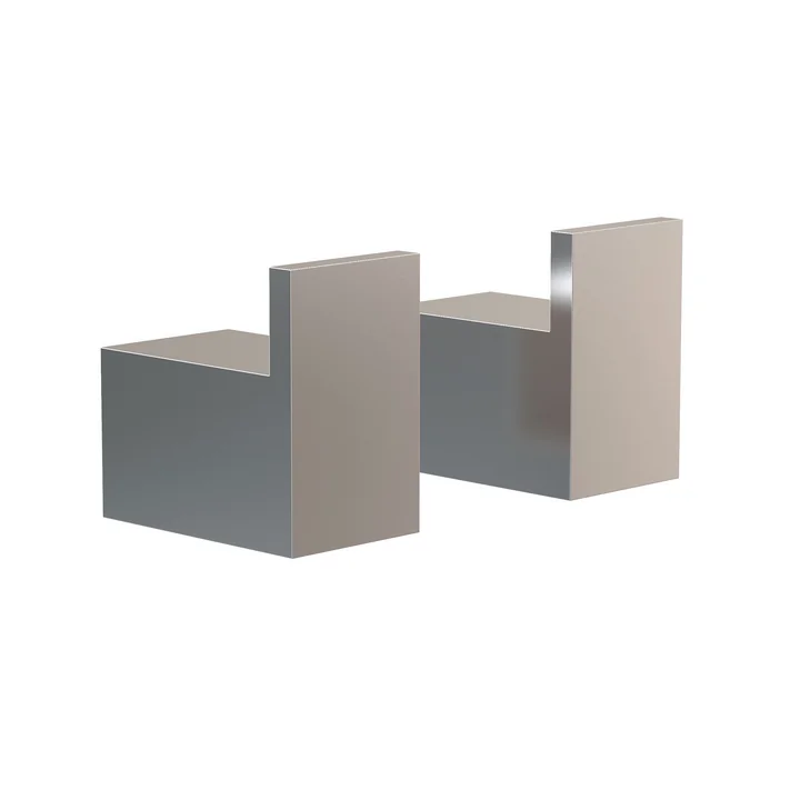 The Quadra Wall hooks 8L from Frost , brushed stainless steel (set of 2)