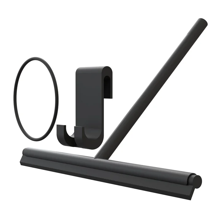 The Nova2 shower squeegee from Frost with rubber ring and wall bracket