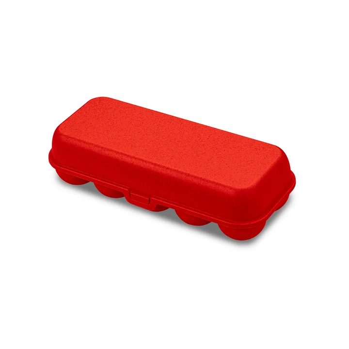 Eggs to go Reusable egg container from Koziol in organic red