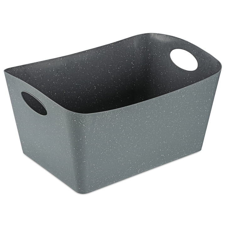 Boxxx L storage box from Koziol in recycled nature grey