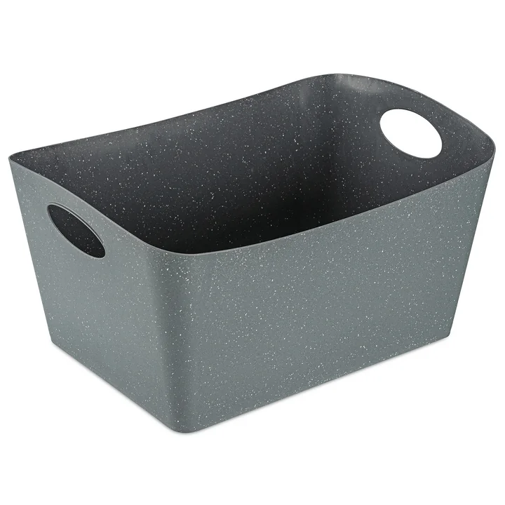 Boxxx L Storage box from Koziol in recycled nature grey