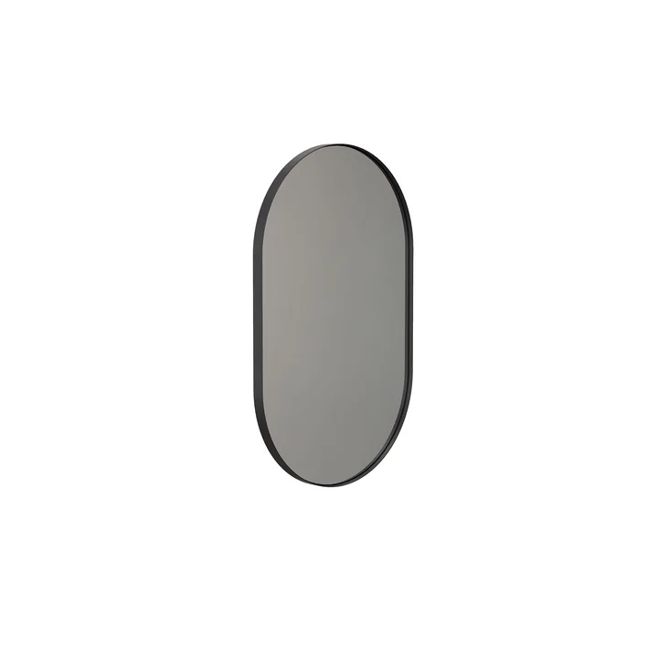 The Unu wall mirror 4138 from Frost, with frame oval, 50 x 80 cm, black
