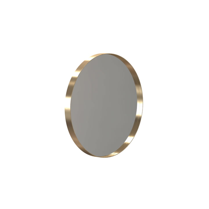 The Unu wall mirror 4134 from Frost , Ø 40 cm, brushed gold