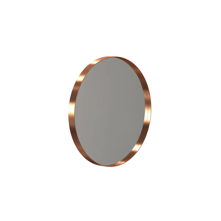 The Unu wall mirror 4134 from Frost , Ø 40 cm, brushed copper