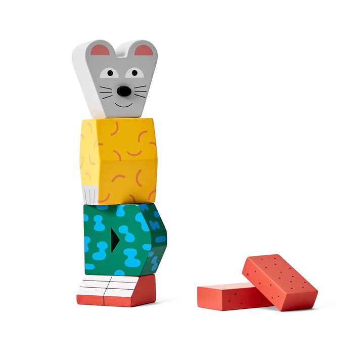 Block Party Wooden toy from Areaware in the variant mouse