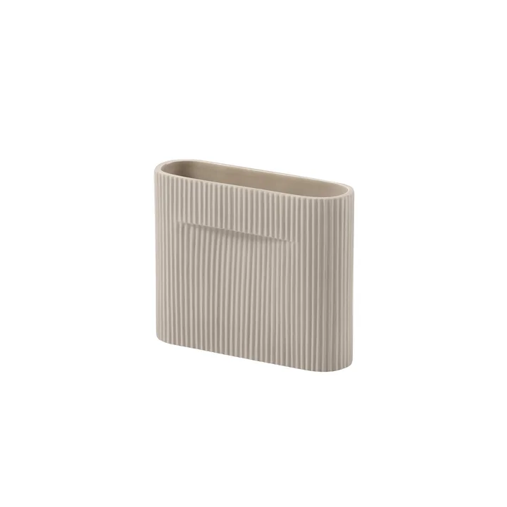 Ridge Vase H 16,5 cm from Muuto in beige