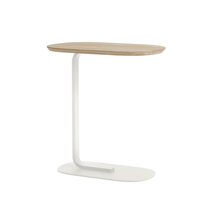 Relate Side Table H 60,5 cm from Muuto in oak / off-white