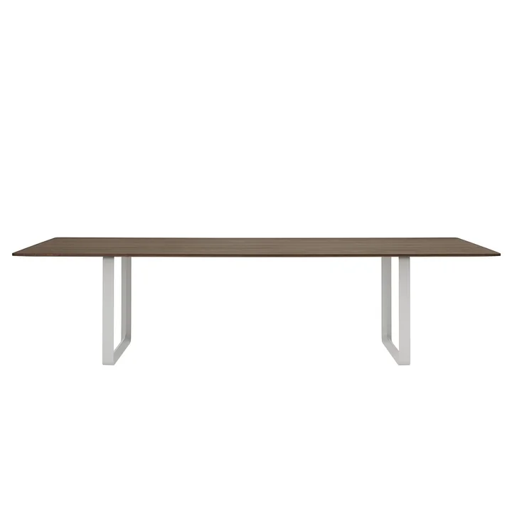 70/70 dining table 295 x 108 cm from Muuto in smoked oak / grey