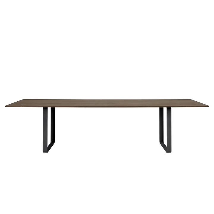 70/70 dining table 295 x 108 cm from Muuto in smoked oak / black