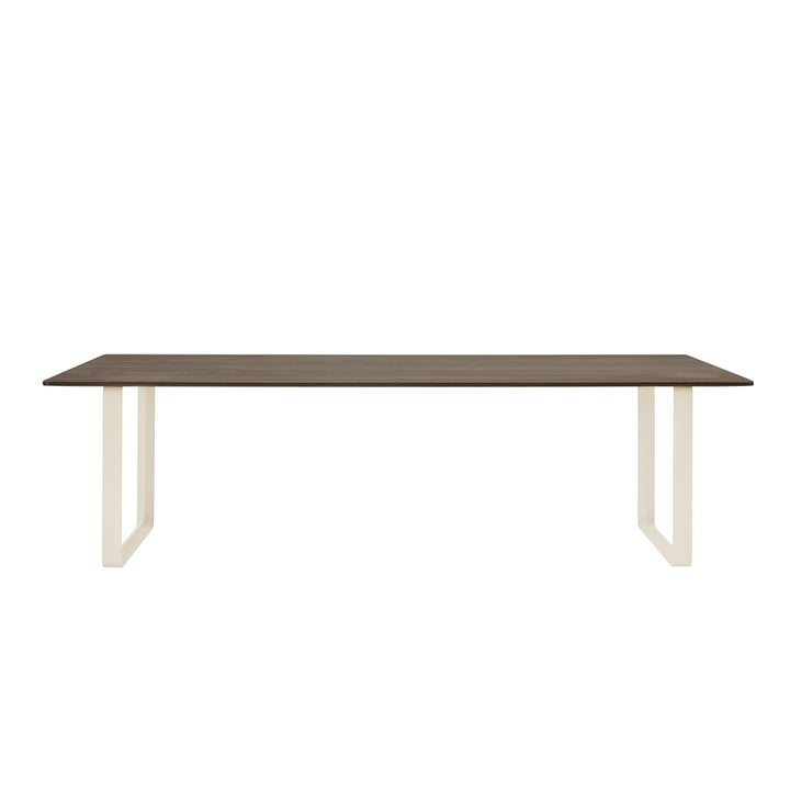 70/70 dining table 255 x 108 cm from Muuto in smoked oak / sand