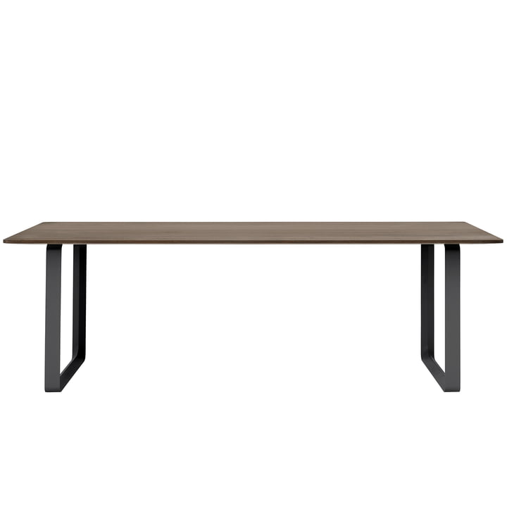 70/70 Dining table, 225 x 90 cm, smoked oak / black from Muuto