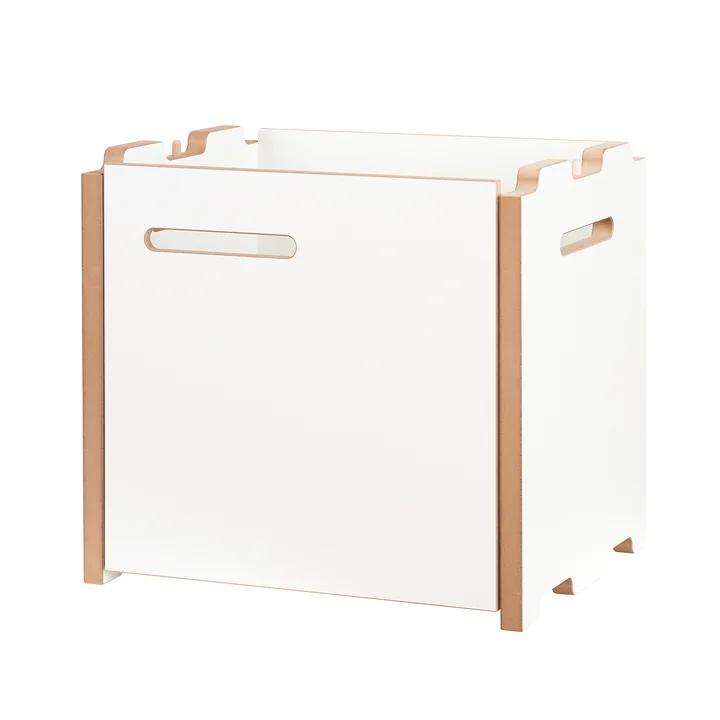 halbstark Shelving system add-on module with door right from Tojo in white