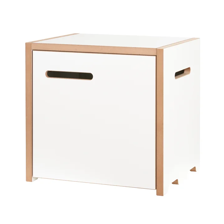 halbstark Shelving system basic module with door right from Tojo in white